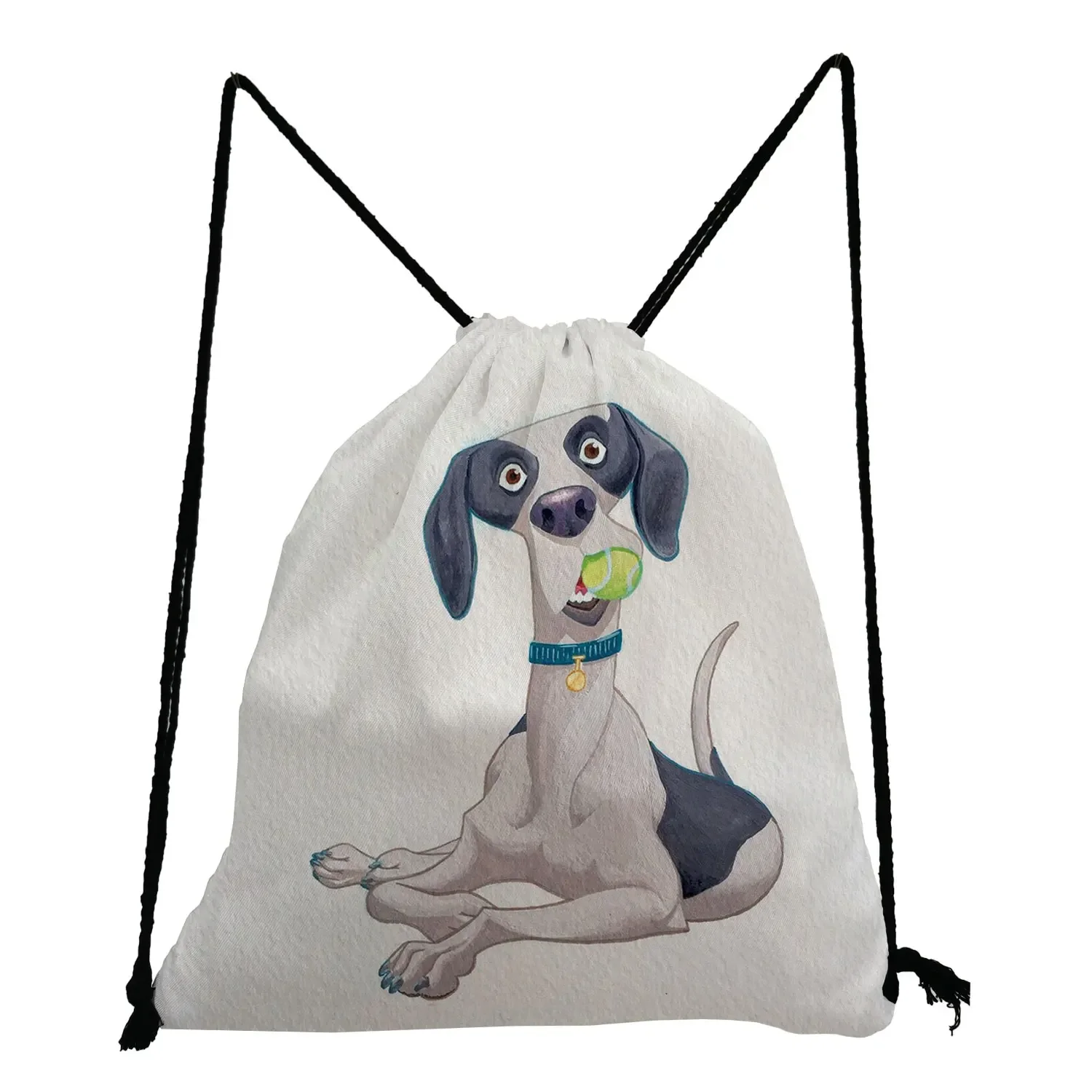 Карманная дорожная сумка для хранения на шнурке рюкзак шнауцера золотистого