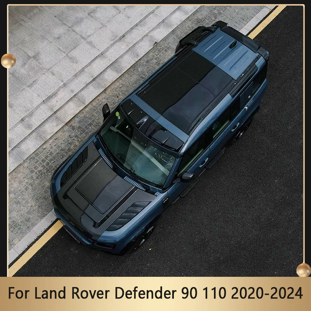 1 пара глянцевая черная накладка на крышку капота для Land Rover Defender 90 110 2020-2024 ABS