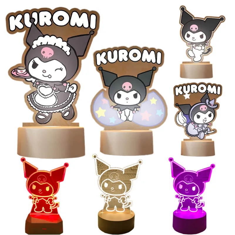 

Kuromi small table lamp sanrioed kawaii cartoon Kuromi creative bedroom lighting small table lamp holiday gift for girlfriend
