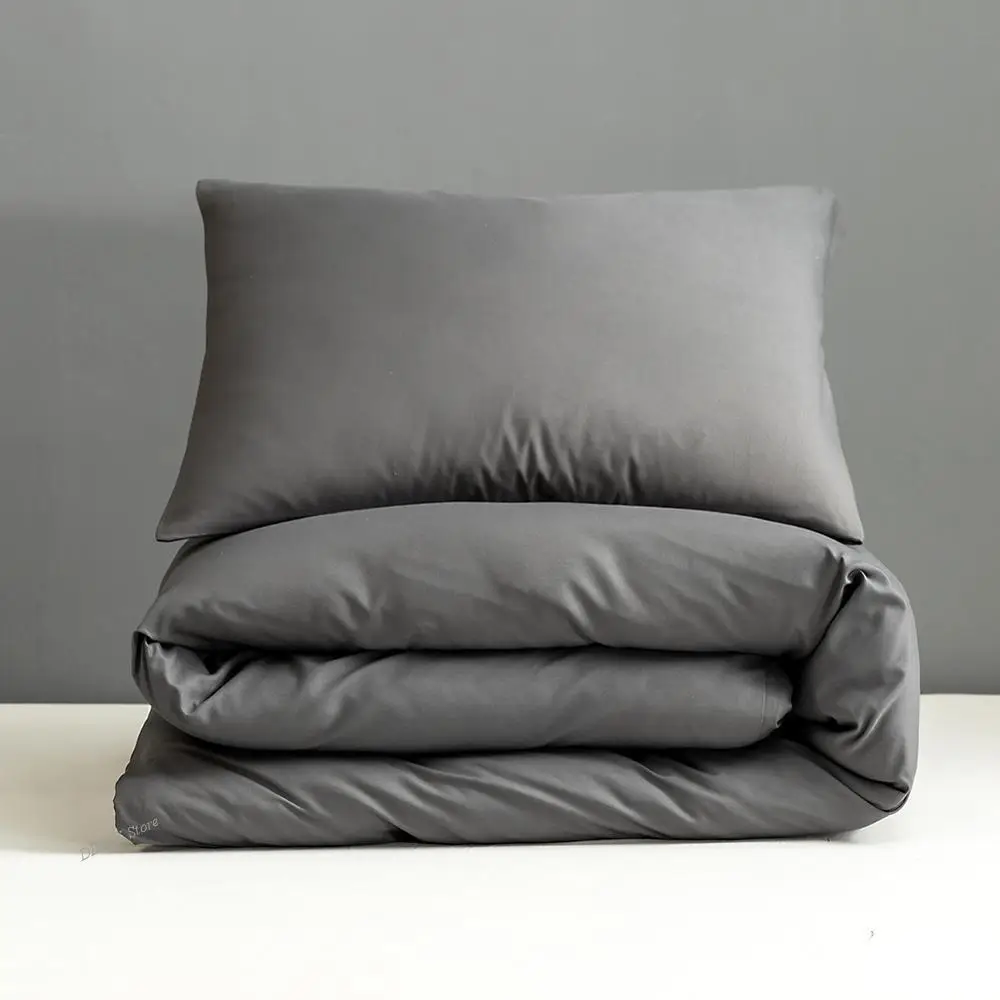 

1 pc Duvet Cover200*220(Pillowcase need order) Comforter Cover King Size Solid Color Plain housse de couette Queen Size