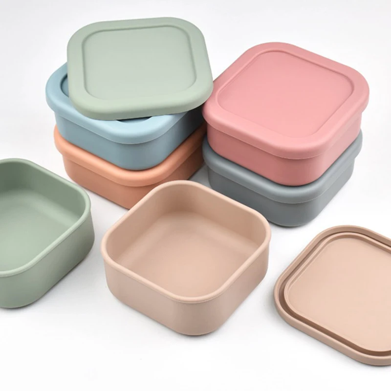 Силиконовый пищевой контейнер Портативный Ланч-бокс для микроволновой печи