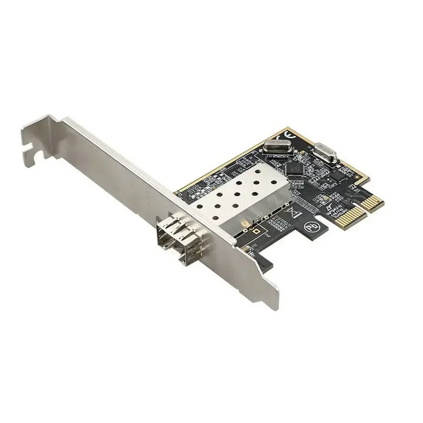 Фото PCIEx1 Gbit/s Волоконно-оптический сетевой адаптер Настольный высокоскоростной сетевой адаптер без падения Бесшумный стартовый одномодовый SFP IP102GA №2