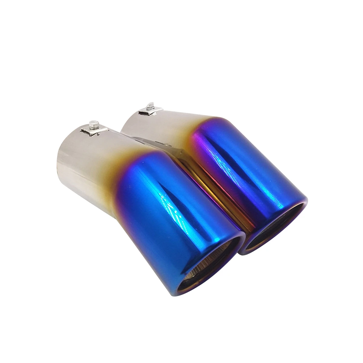 

Car Stainless Steel Rear Exhaust Muffler Pipe Tail Tube Decoration for VW Bora Golf 4 Mk4 Jetta Half Blue