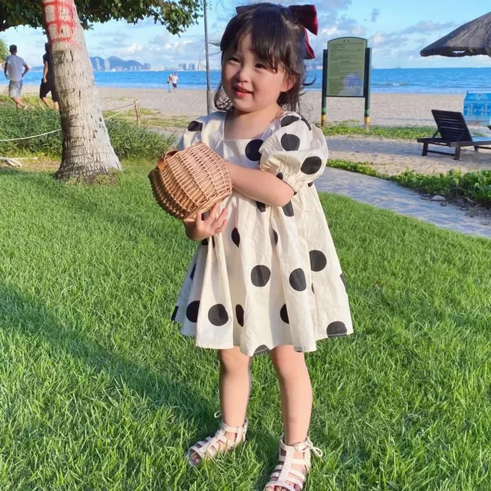 Ins Hot Selling Straw Bag Summer Mini Rattan Small Bag Retro Bucket Handbag Children Outdoor Beach Shoulder Bag