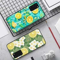 summer green leaves fruit phone case for samsung s20 lite s21 s10 s9 plus for redmi note8 9pro for huawei y6 cover