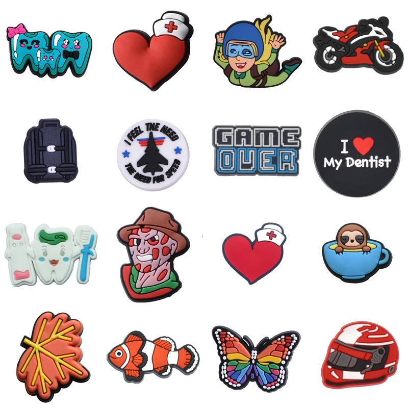 

Set Jeans Boy Girl Shoe Charms Decorations for Crocs Kids Packs Shoes Accessories Wholesale Bulk Men Gifts Women Charm Para Pins