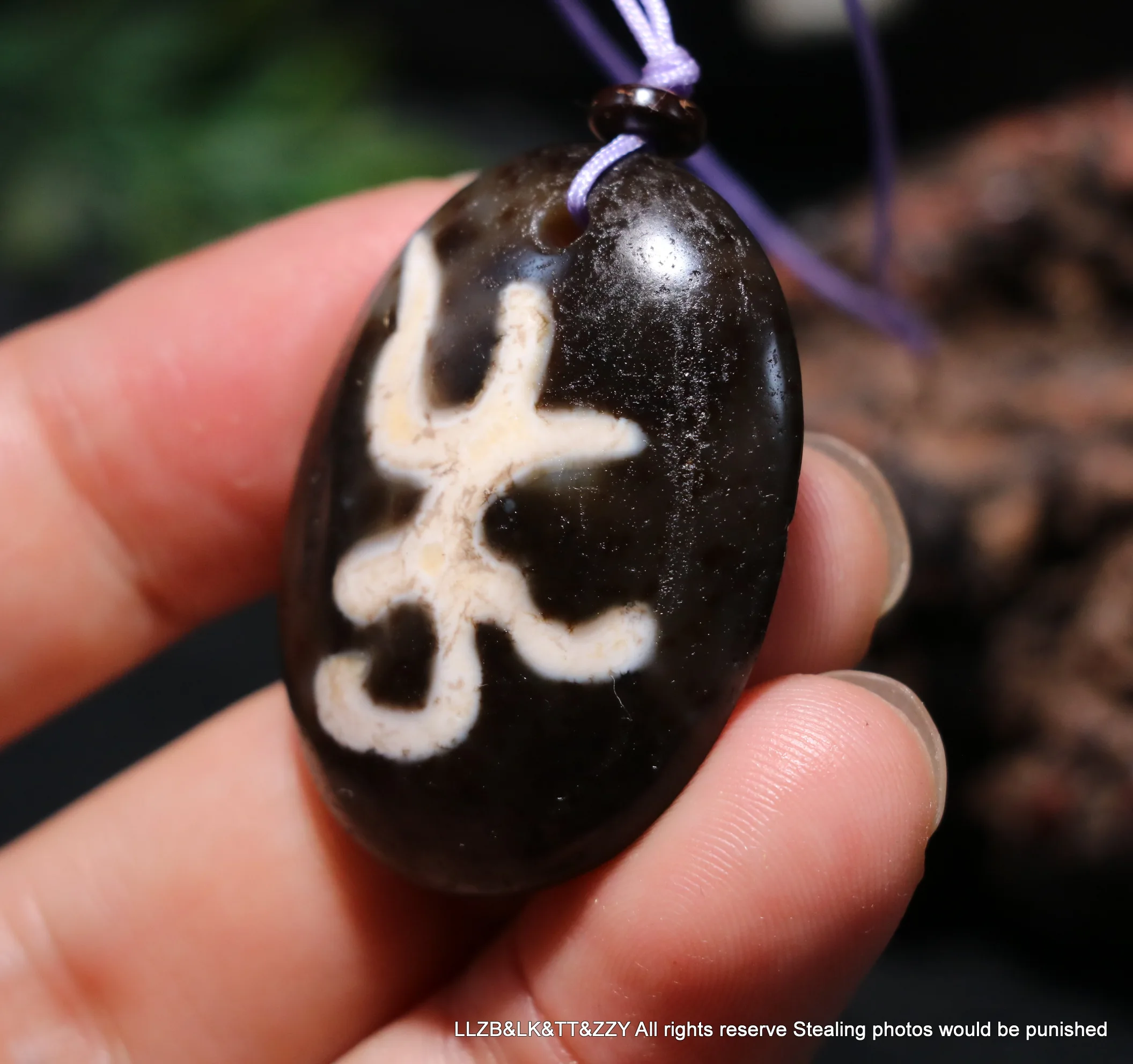 Уникальный стиль волшебная энергия Тибетский Старый Агат 1 глаз OM слово в форме