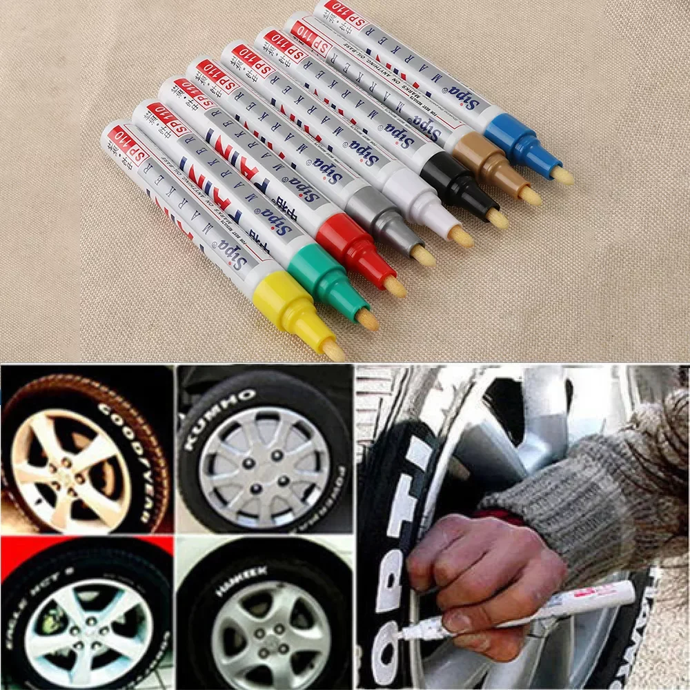 

1PC Colorful Universal Waterproof Permanent Bicycle Motorcycle Car Tyre Tread Paint Marker Pen Useful Permanent Paint Marker Pen