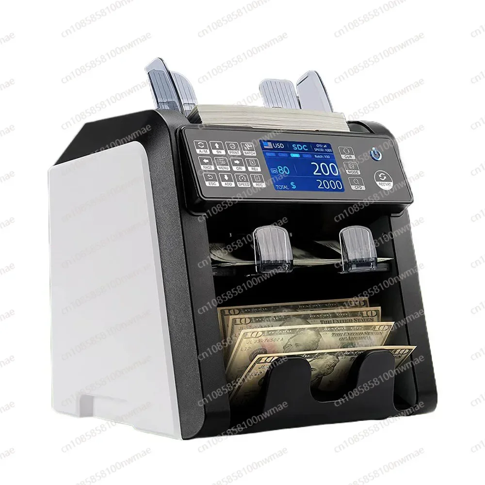 Двойной сортировщик банкнот CIS фитнес-смешанный счетчик денег поддельный купюр с