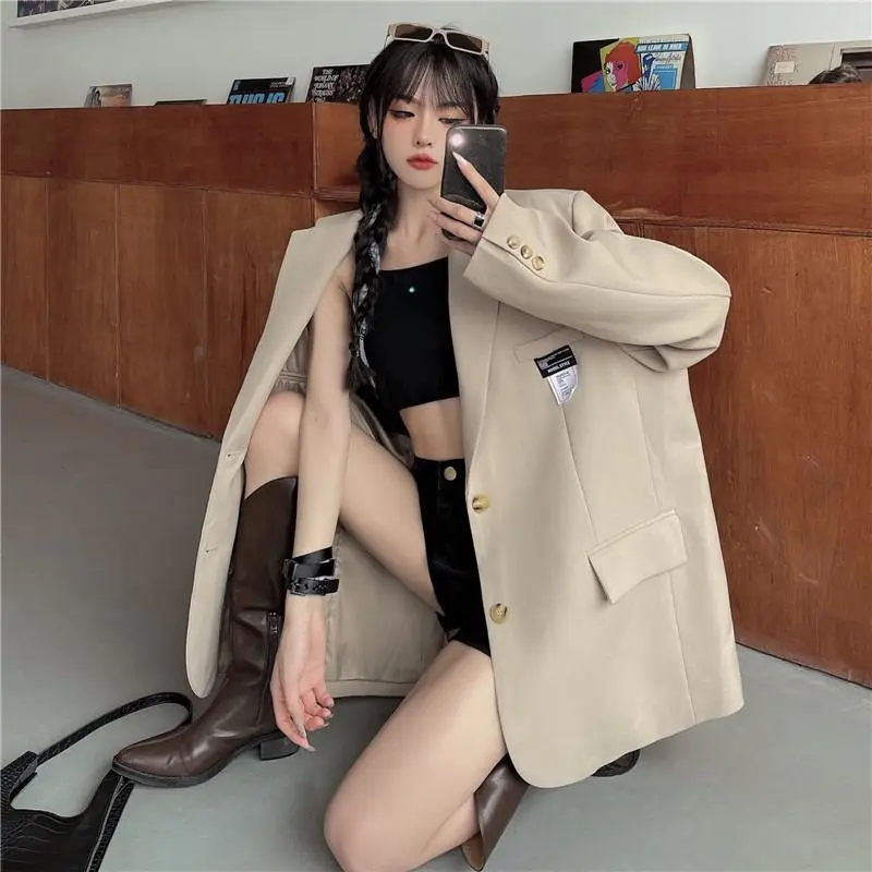 Блейзеры женские свободные крутые уличные универсальные дизайнерские весенние