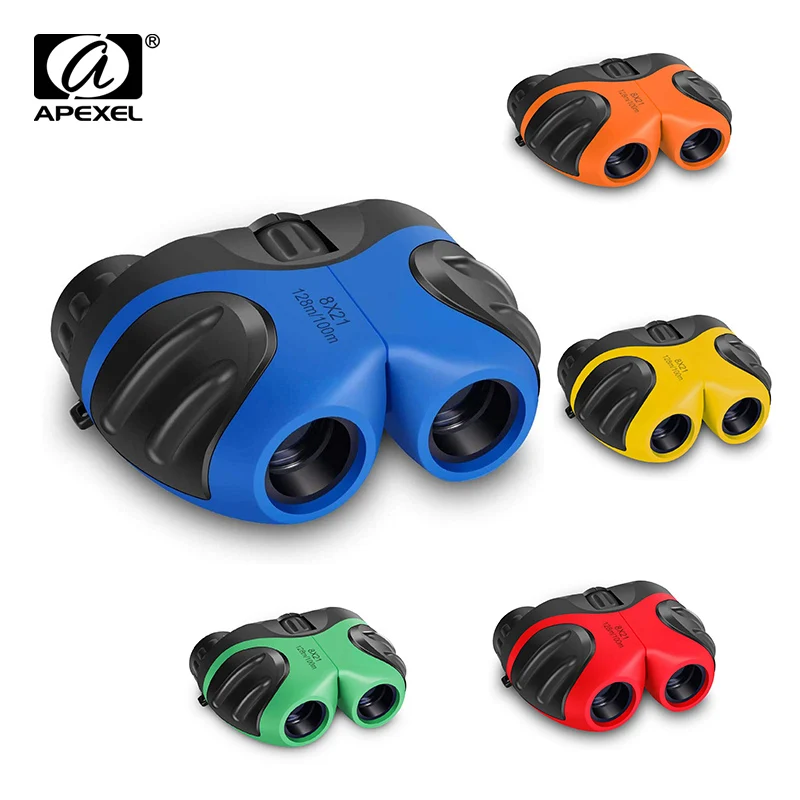 

2023 APEXEL 8X21 Children Telescope Binoculars Compact Shock Proof Kid Telescope For Bird Watching Tourism Camping Birthday