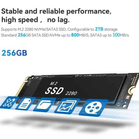 Beelink S12 Pro с четырехъядерным процессором Intel N100, память DDR4 WIN11, памятью 8G/16G, твердотельный накопитель 256G/500G, RJ45 Wi-Fi5, настольный мини-игровой/офисный ПК