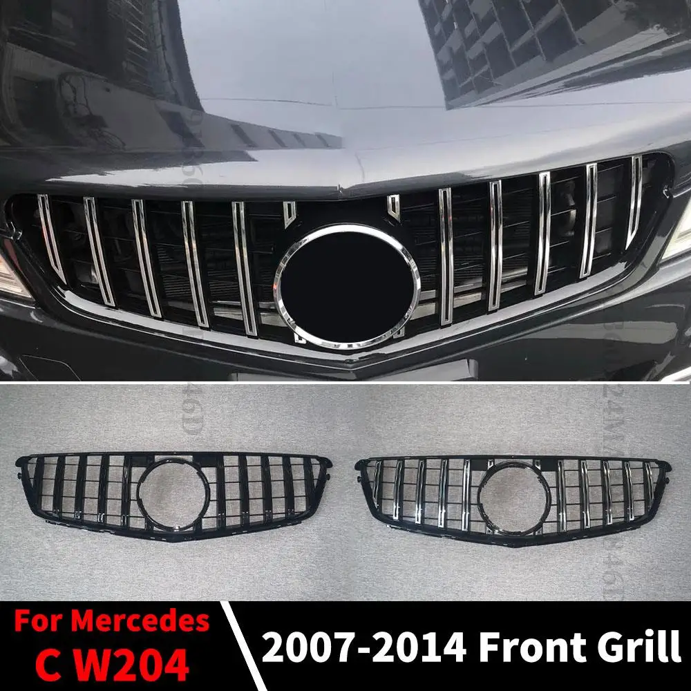 

Upgrade Sport Facelift GT Style Front Bumper Grille Racing Grill For Mercedes W204 Benz C 2007-2014 C43 C180 C200 C250 C300 C350