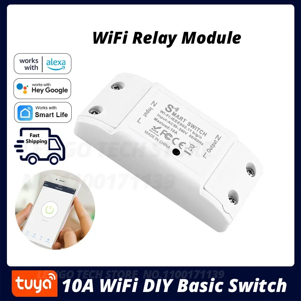 

NEW WiFi Relay Module DIY MINI Smart Home Smart Life APP Wireless Voice Remote Control Timer Alexa