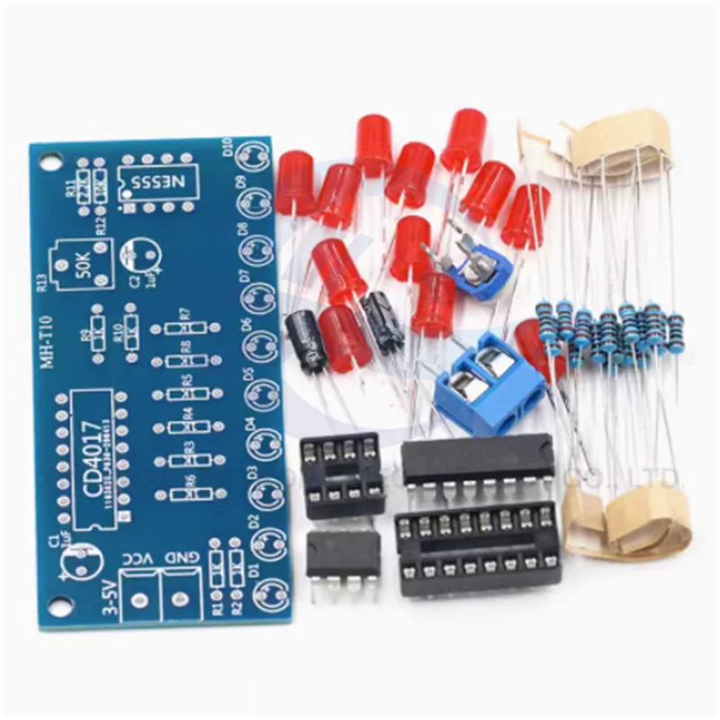 

Water lamp Kit NE555+CD4017 Water lamp electronic manufacturing DIY spare parts welding practice kit