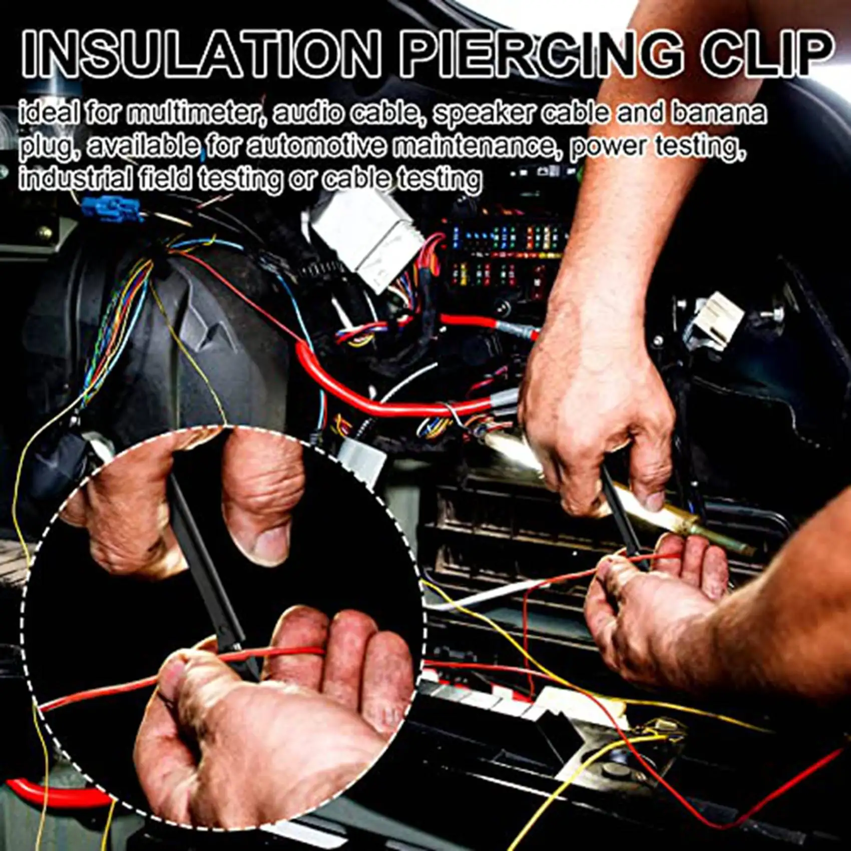 Автомобильный мультиметр P5010 щуп для прокола заднего хода с зажимами 4 шт.