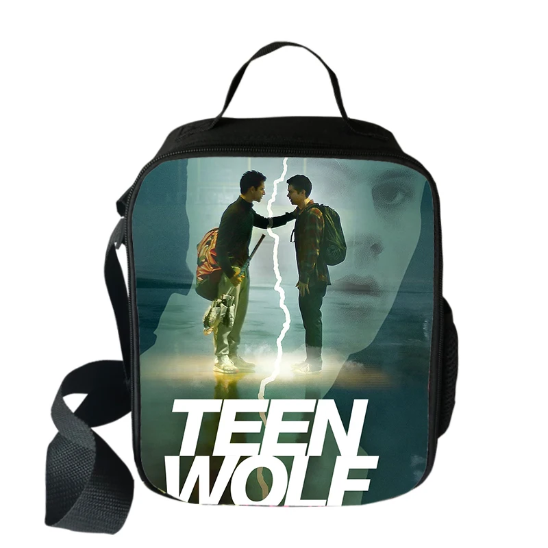 Teen Wolf Lunch Bag Boy Girl Portable Thermal Picnic Bags Kids Student Travel School Food Storage Bags Lunch Box