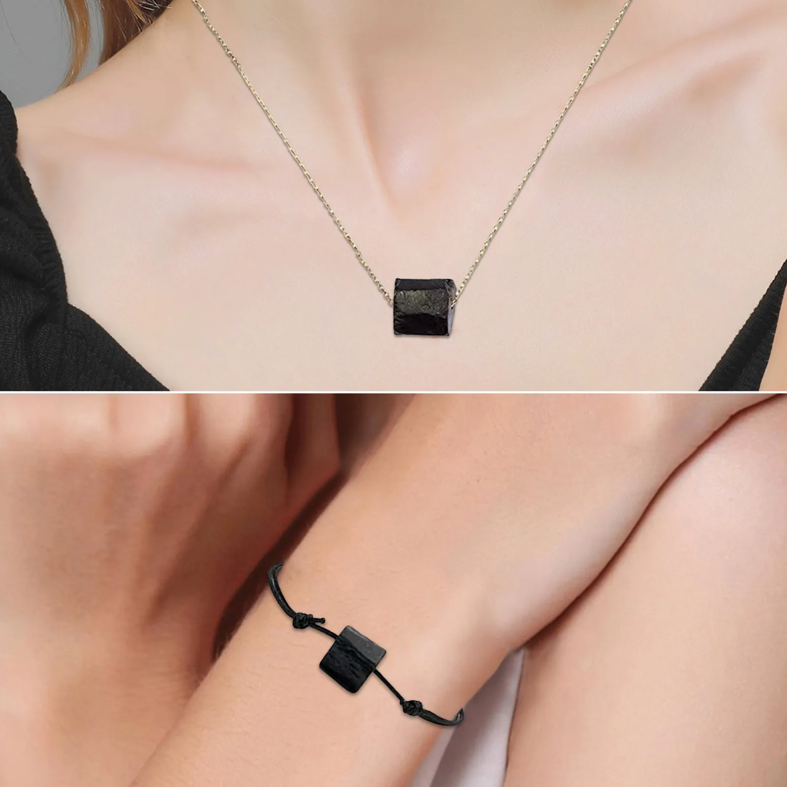

Crystal Necklace For Men Women Natural Healing Crystal Bracelet Pendant Natural Rough Stone Pendant Gem Stone Necklace Clavicle