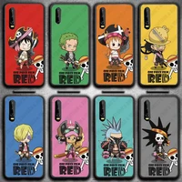 bandai one piece film red phone case for huawei g7 g8 p7 p8 p9 p10 p20 p30 lite mini pro p smart plus cove fundas