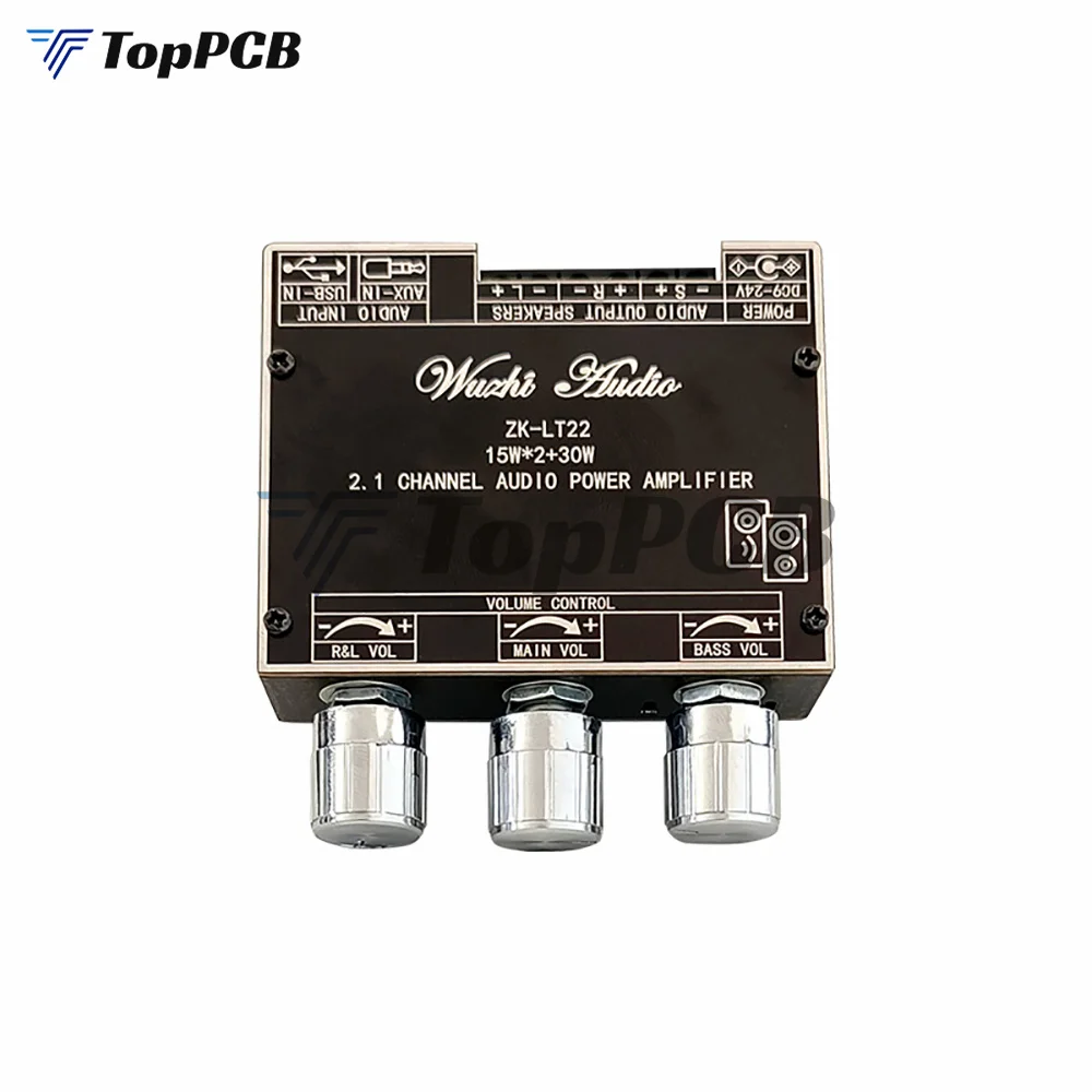 TWS-усилитель мощности Wuzhi Audio APP 50 Вт + 100 2 1 каналов Bluetooth 5