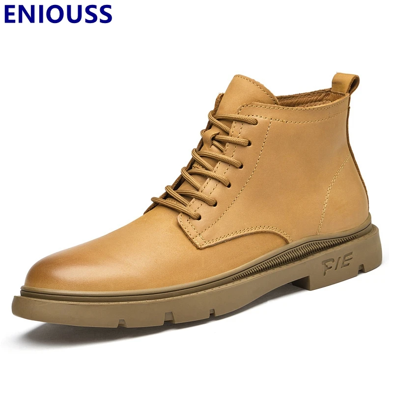 

Мужские зимние ботинки на меху, из натуральной кожи