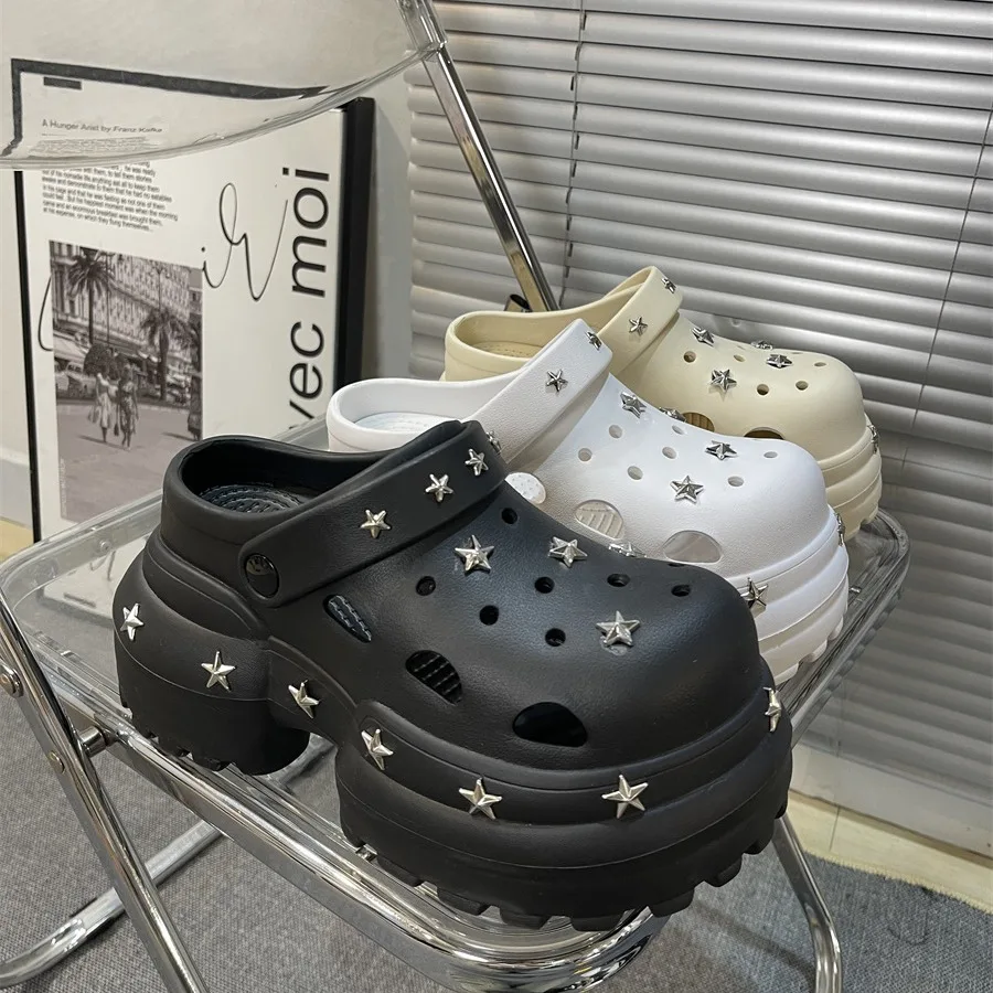 Сандалии женские на высоком каблуке 10 см садовые Водонепроницаемые босоножки