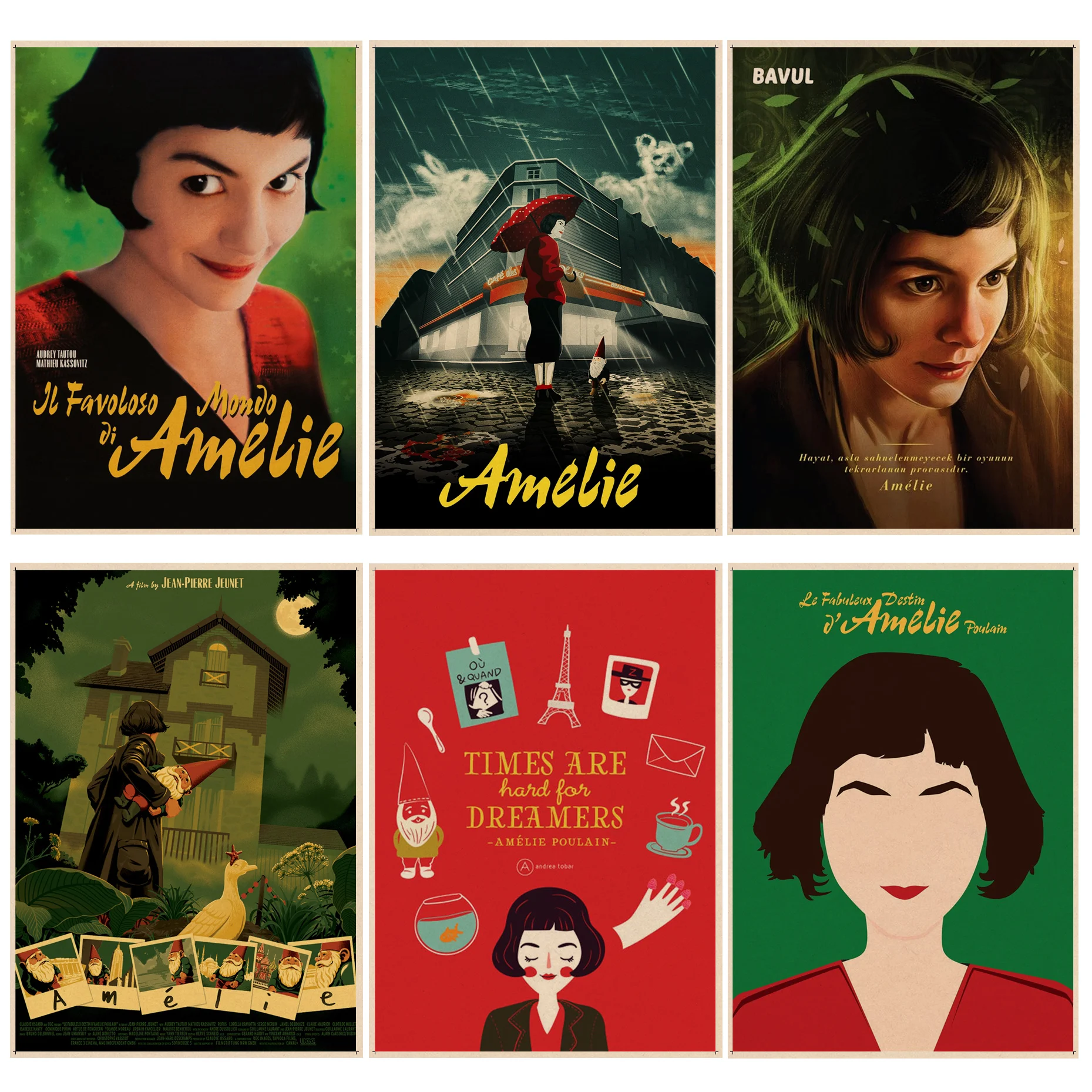 

Movie Amelie DIY Poster Vintage Room Home Bar Cafe Decor Kawaii Room Decor