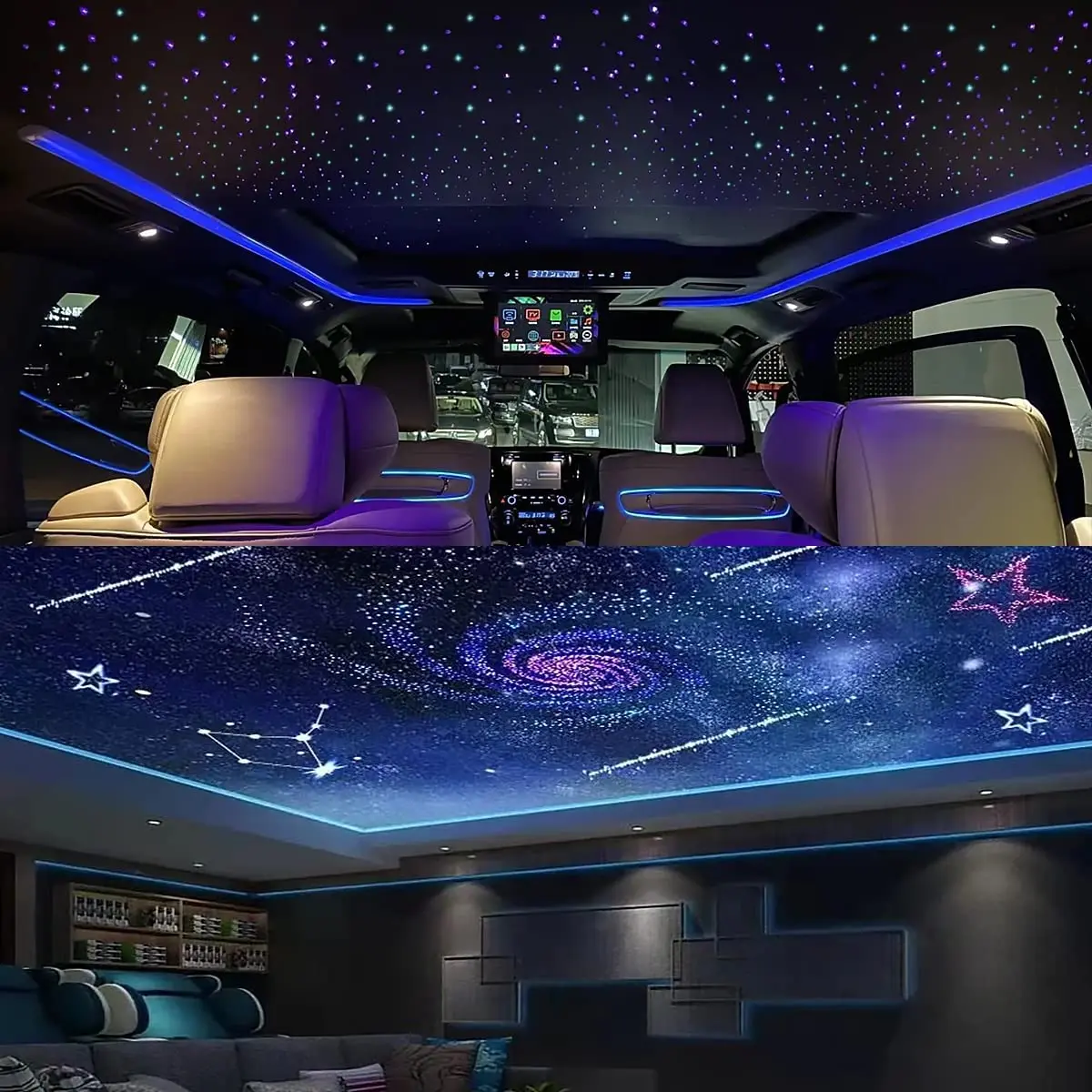 Starlight Headliner 20 Вт Двойные головки разных цветов мерцание RGBW оптический звуковой
