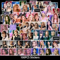 100pcsset kpop stickers album girls character high quality hd photo sticker for fans gift notebook phone case sticker