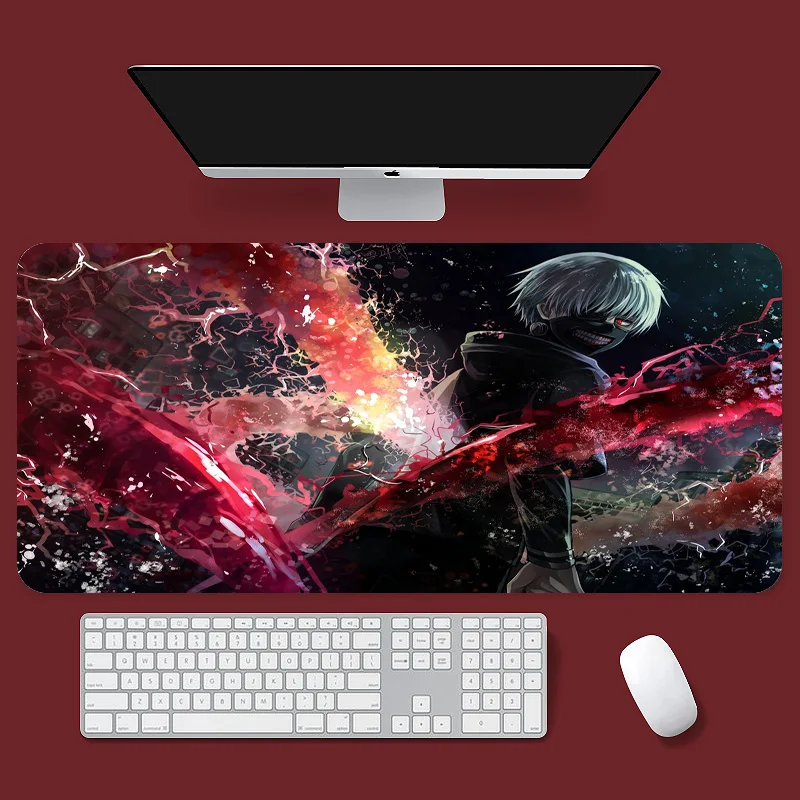 

Большой коврик для мышки с аниме Токийский Гуль XXL, домашняя крутая настольная игрушка, аксессуары для компьютера, настольная аниме подушка