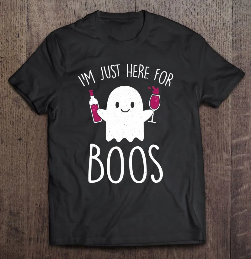 

Забавная хлопковая рубашка для Хэллоуина с надписью «Im Just Here»