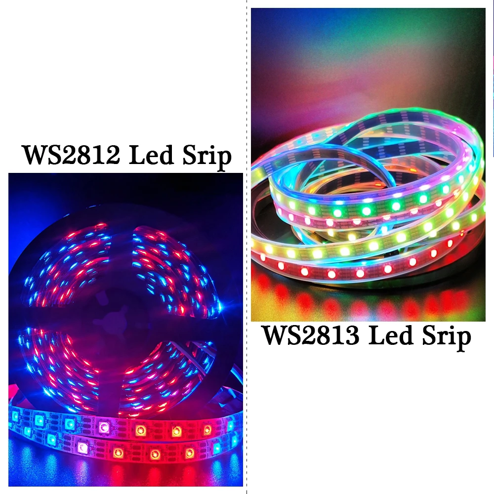 Светодиодная ленсветильник WS2812B WS2815 WS2811 WS2813 RGB индивидуально Адресуемая 30/60/144
