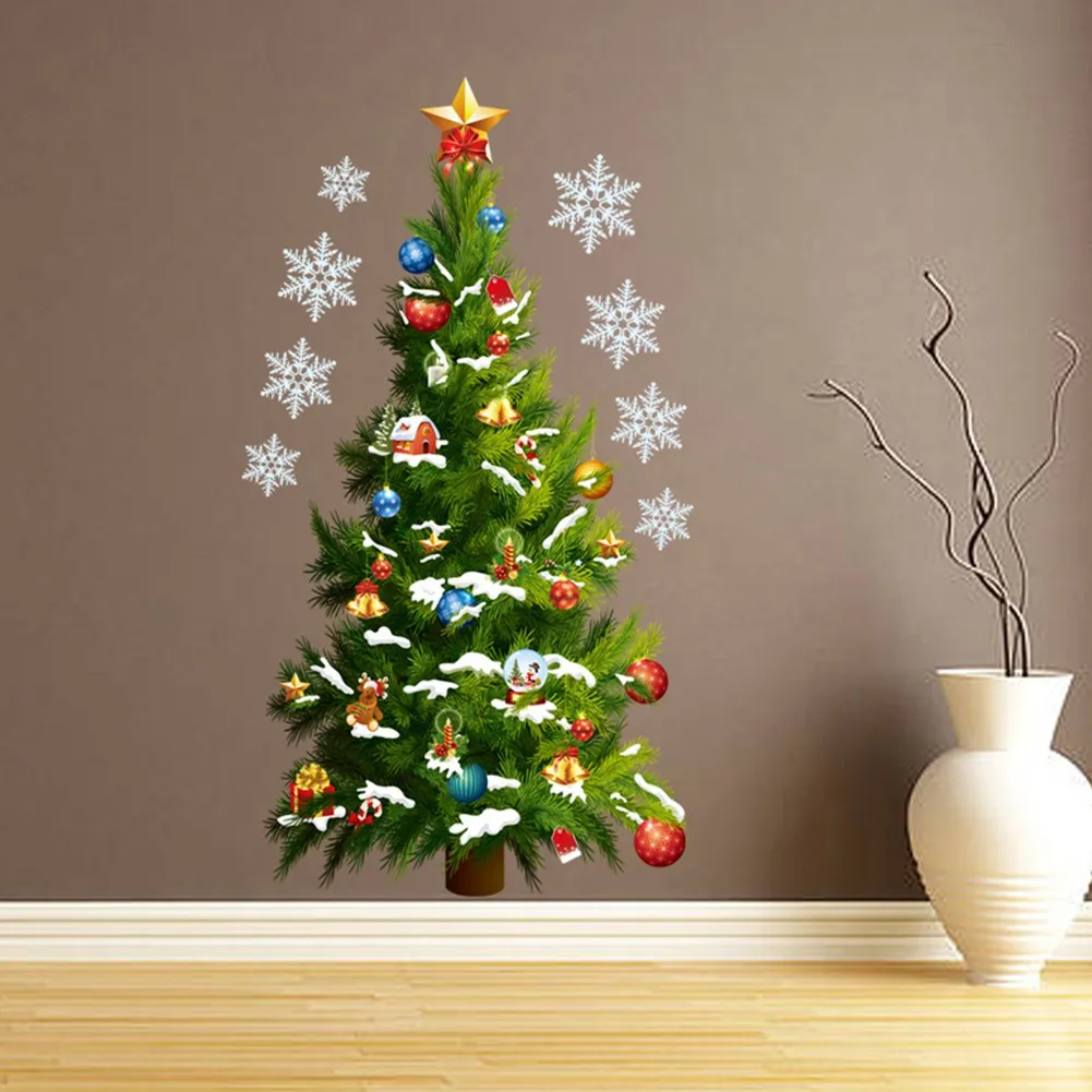 

Christmas Grass Wall Stickers Xmas Tree Star Decals Party Home Shop Art Decor Christmas Decoration Navidad Noel Home Decor Gift