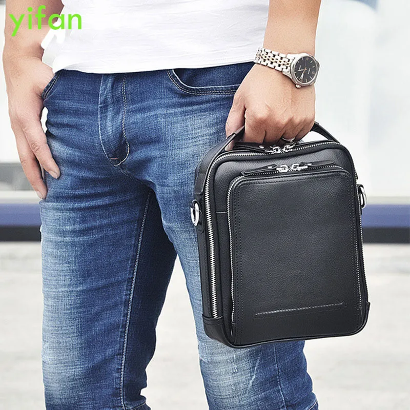 

Fashion Men Messenger ,Genuine Leather Shoulder Bags ,Business Crossbody Casual Bag iPad mini 7.9 inch