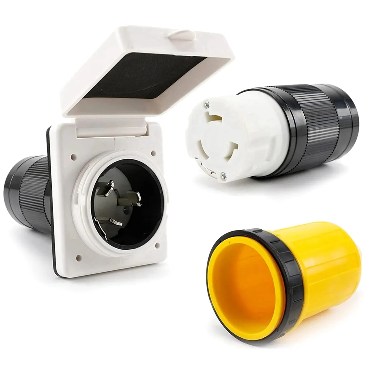 Входная розетка для автофургона на 30 А поворотный фиксирующий разъем крышки