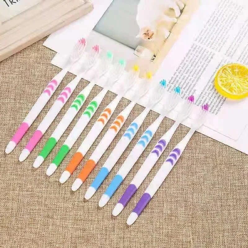 

10 PCS Soft-Bristle Toothbrush Bamboo Charcoal Antibacterial Oral Hygiene Care Deep Cleaning Portable Travel Eco Friendly