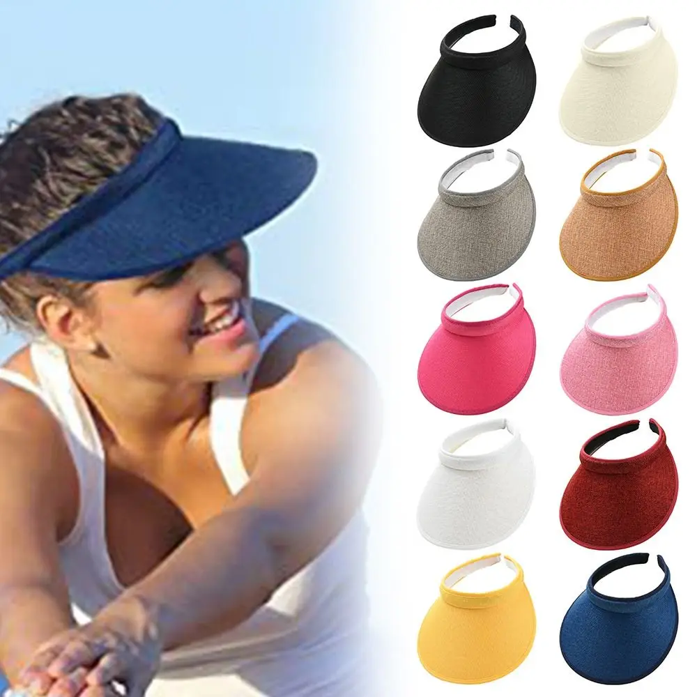 

Однотонные шапки с защитой от УФ-лучей для езды на велосипеде, пляжа, масштабируемые поля, пустая шляпа от солнца, козырек, кепки, бейсболка, кепки с козырьком