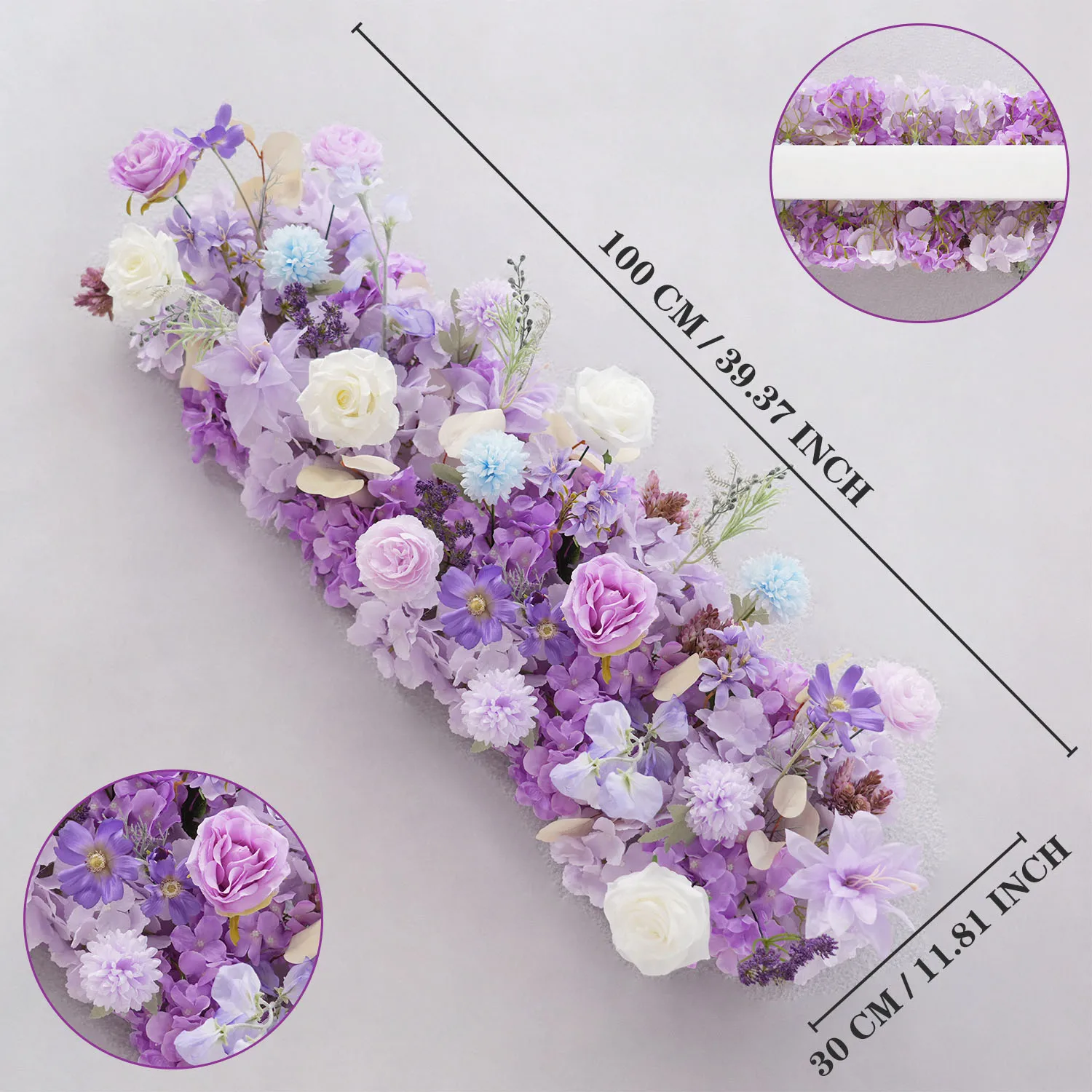 Фото Искусственные цветы UFlower, 200 см, роскошные фиолетовые розы, для свадебного оформления столов, декораций, арок, фонов, праздничных мероприятий №3