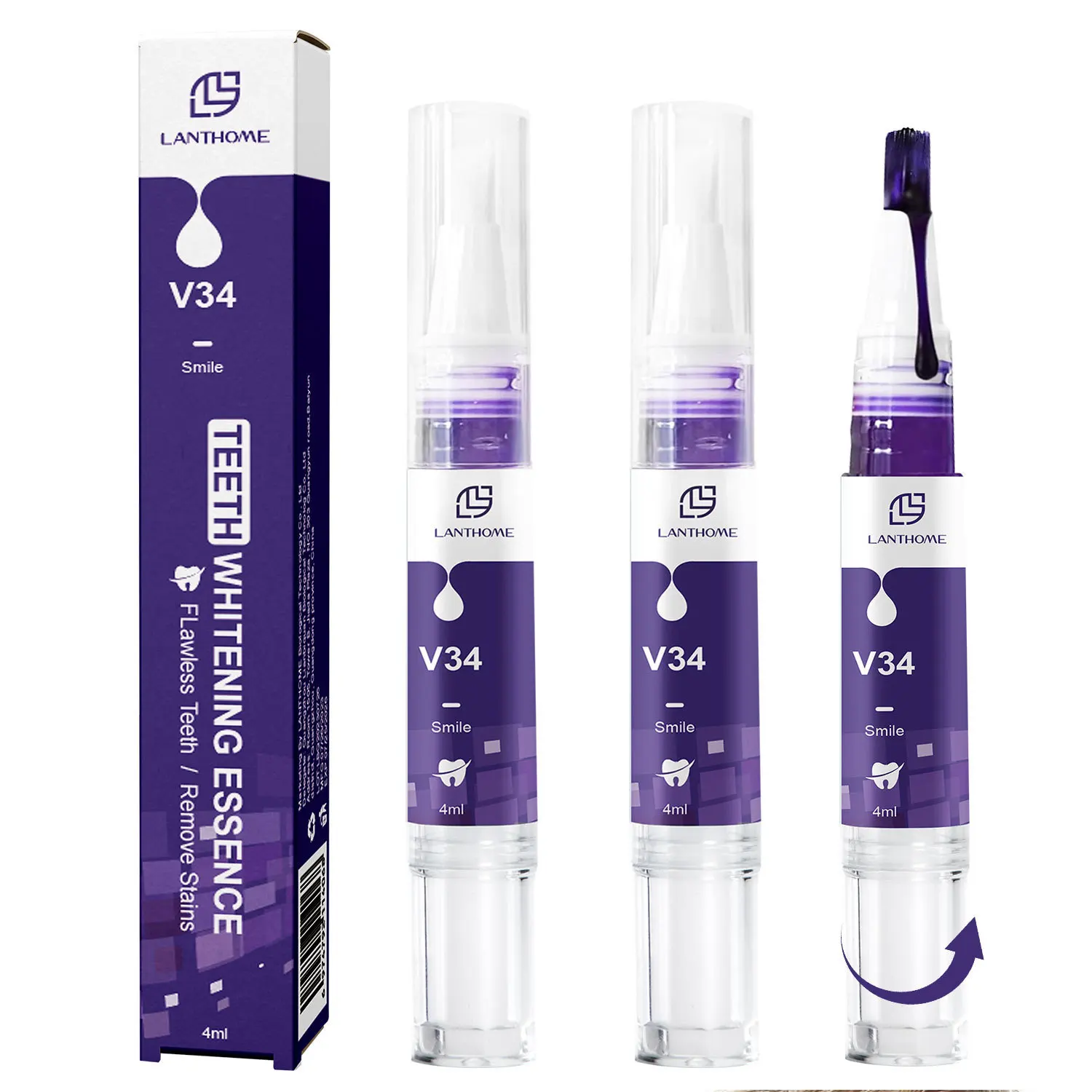 Новое поступление Lanthome отбеливание зубов удаление желтых черных V34 чистящая