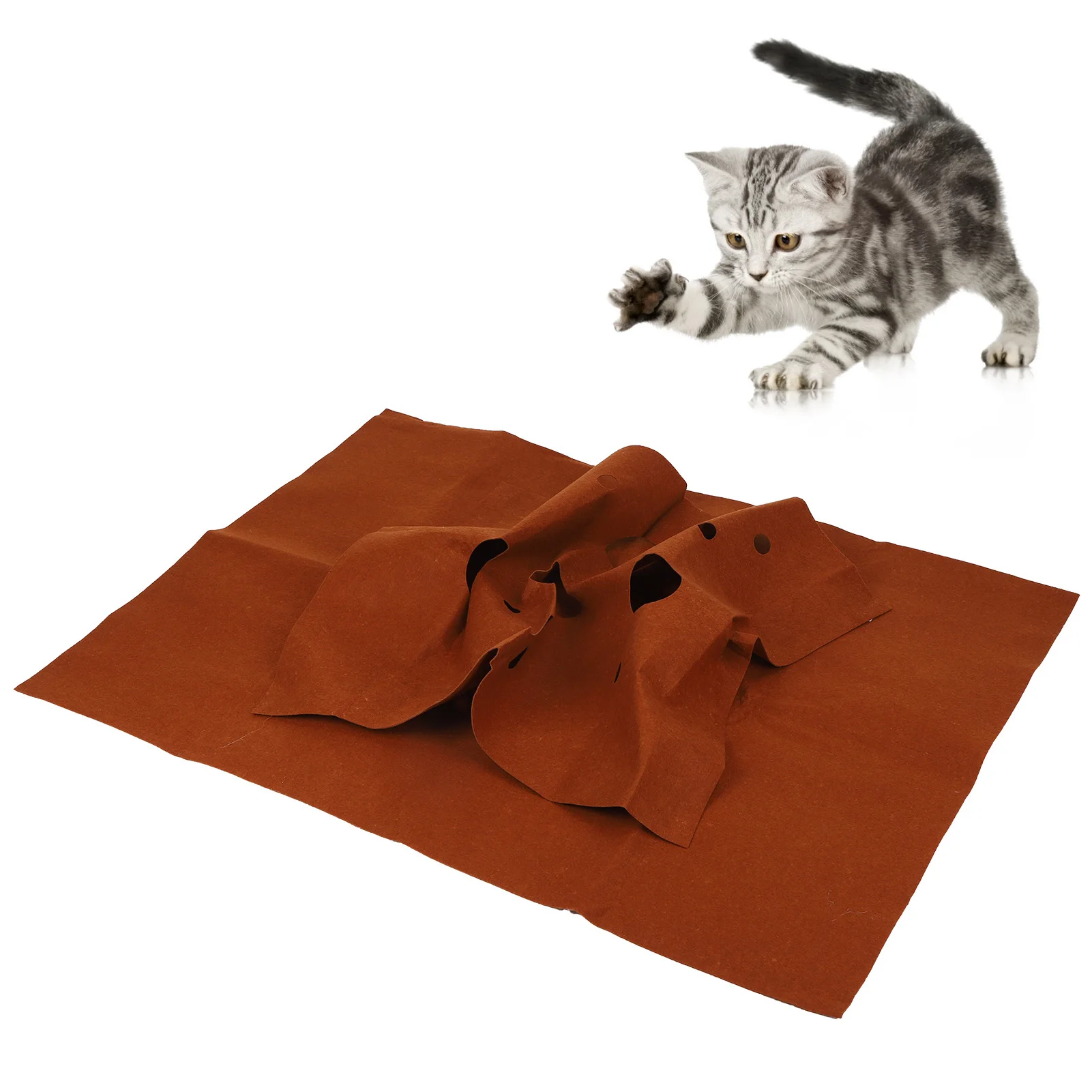 

Cat Playing Game Mat Training Activity Collapsible Scratch Resistant Toys Bite Climbing Frame Cat Litter Mat Pad Pet Toys