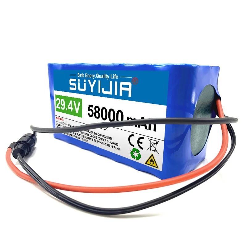 Новый 18650 перезаряжаемый литиевый аккумулятор 29 4 в 7S3P 58000 мАч со встроенной