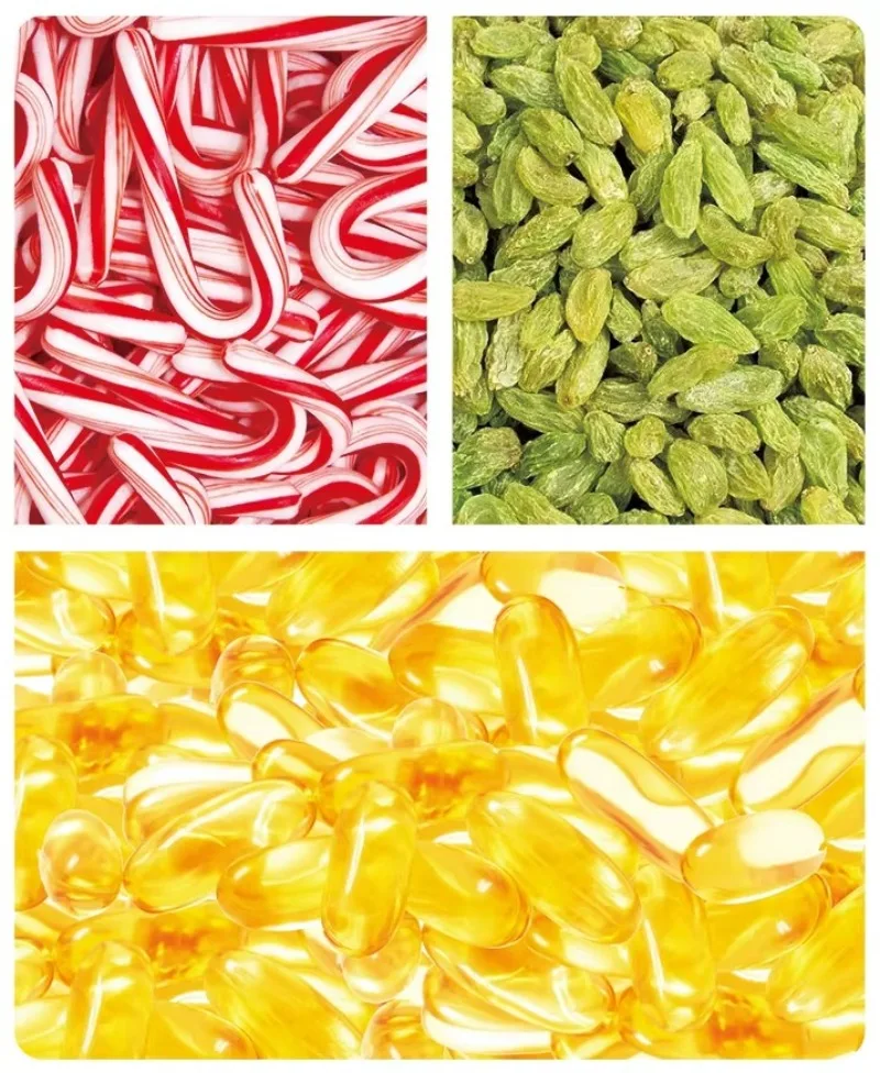 Фото Вертикальная упаковочная машина VFFS для фасовки пищевых продуктов в небольшие пакеты: кокосовые вафли, билтонг, крекеры, чечевица, силос, жевательные конфеты №5