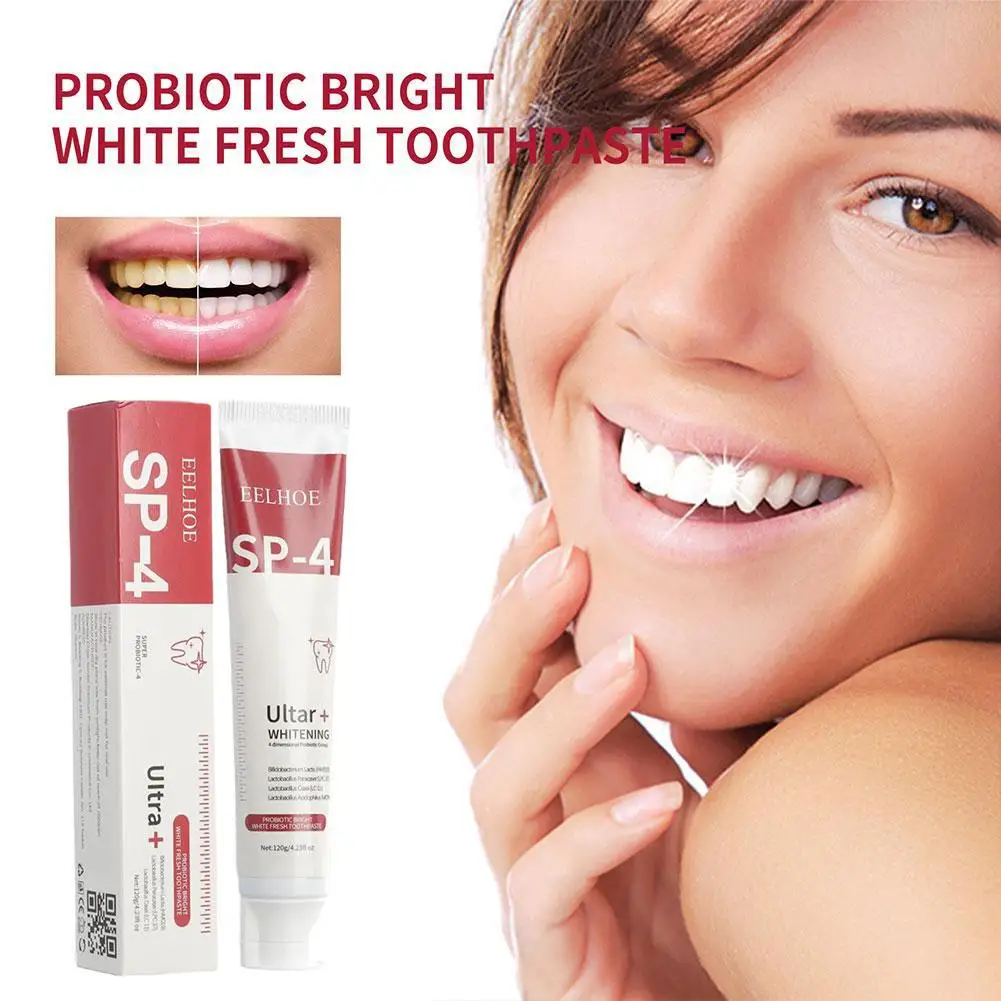

120g SP-4 Probiotic Whitening Shark Toothpaste Teeth Fresh Breath Toothpaste Care Oral Prevents Whitening Toothpaste Plaque W7G2