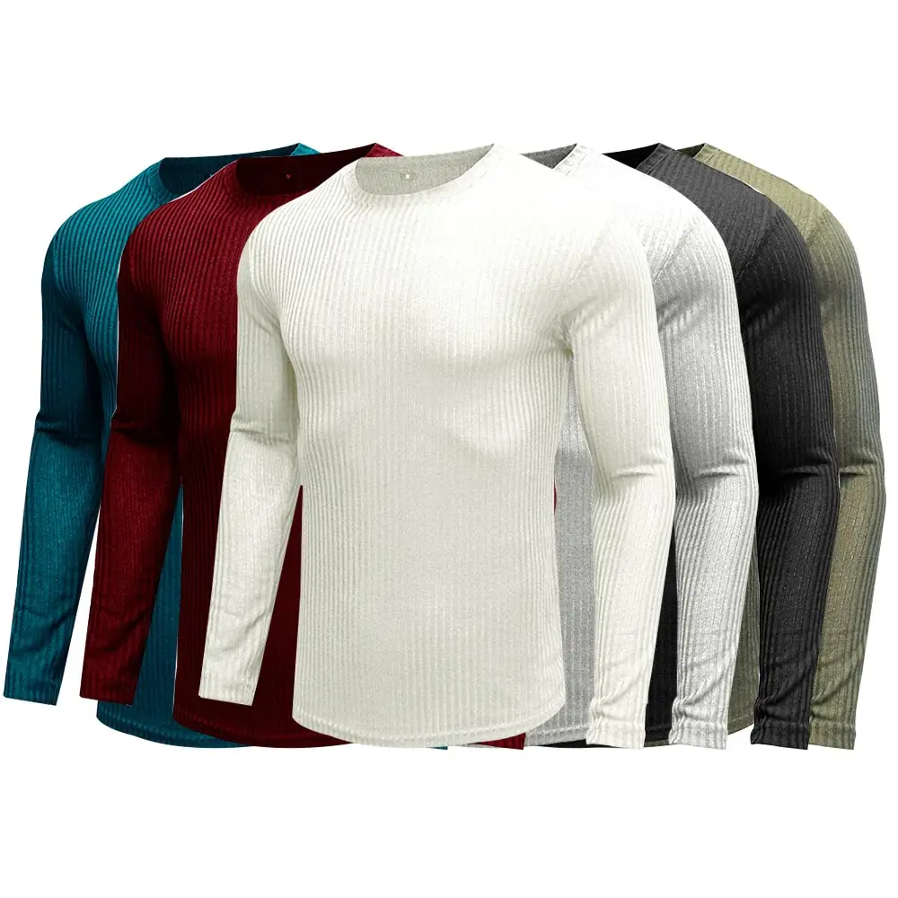 

Men's Spring Long Sleeve Tops Tight Bottoming Tunics Man Basic V-neck Casual Soft Shirt Male Daily Fashion Solid Tees New S-2XL