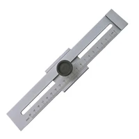 allsome carbon steel 200mm250mm300mm woodworking measuring screw cutting marking gauge scraper ruler for woodworking diy tool