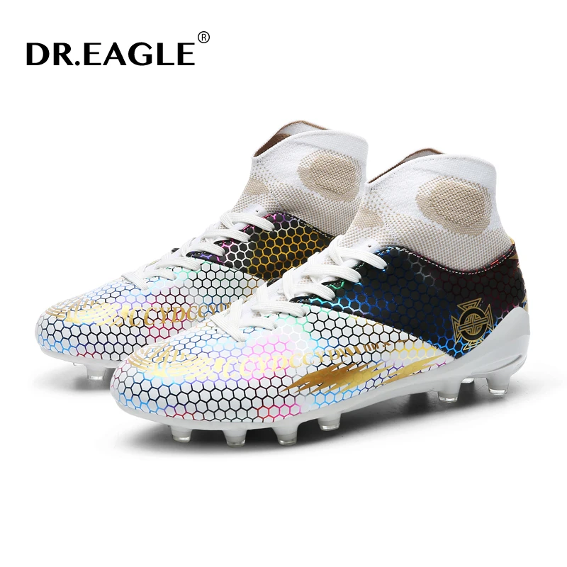 

DR.EAGLE Men Soccer Shoes Superfly Breathable Light Outdoor Football Boots Grass Training FG/TF Soccer Cleats Chuteira Society