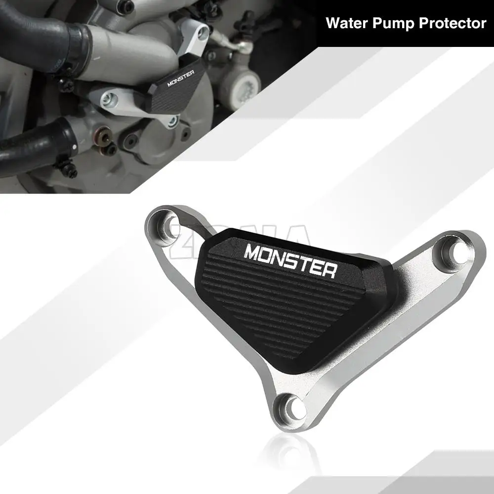 

For Ducati Diavel Monster 821 1200S Hypermotard Multistrada 939 950 1200 1260 Motor Water Pump Protector Guard Cover Crash Pad