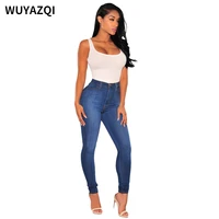 wuyazqi street fashion sexy womens clothes slim fit solid color hip lifting elastic womens pants slim fashion womens jeans