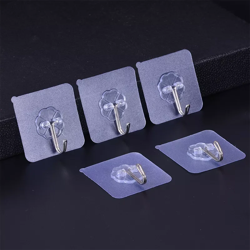 

1 Pcs 6x6cm Transparent Strong Self Adhesive Door Wall Hangers Hooks Suction Heavy Load Rack Cup Sucker for Kitchen Accessorie