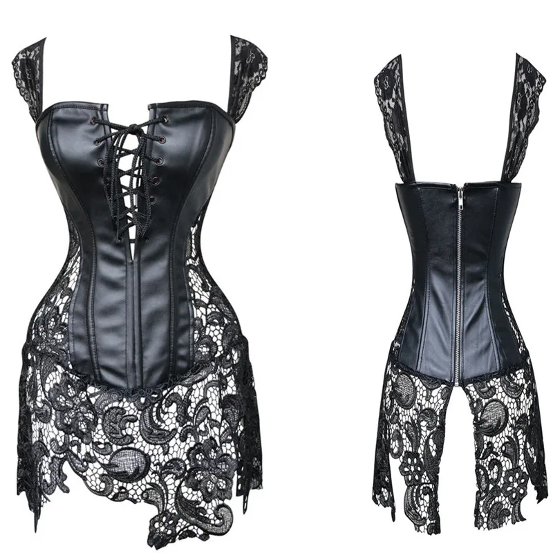

Women Body Shaper Gothic Sexy Lingerie Slimming Waist Trainer Latex Bodysuit Corset Shapewear Butt Lifter Tummy Bodyshaper